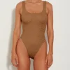 Hunza G Square Neck-Square Neck Swim - Metallic Cocoa