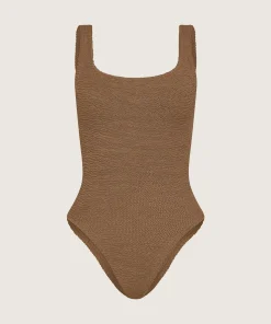 Hunza G Square Neck-Square Neck Swim - Metallic Cocoa