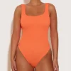 Hunza G Square Neck-Square Neck Swim - Orange