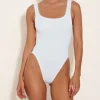 Hunza G Square Neck-Square Neck Swim - White