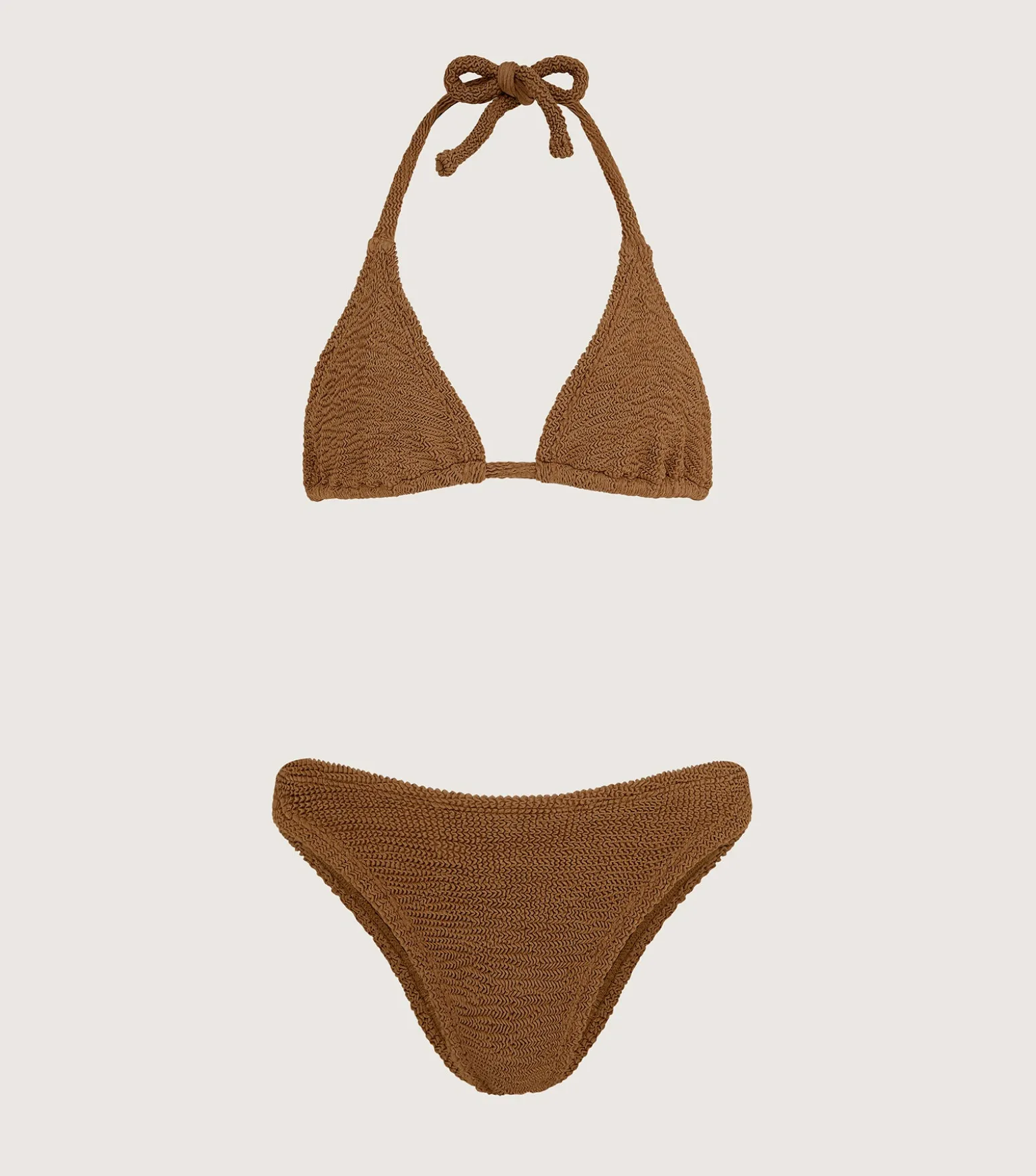 Hunza G Triangle|Bikini Sets-Tammy Bikini - Metallic Cocoa