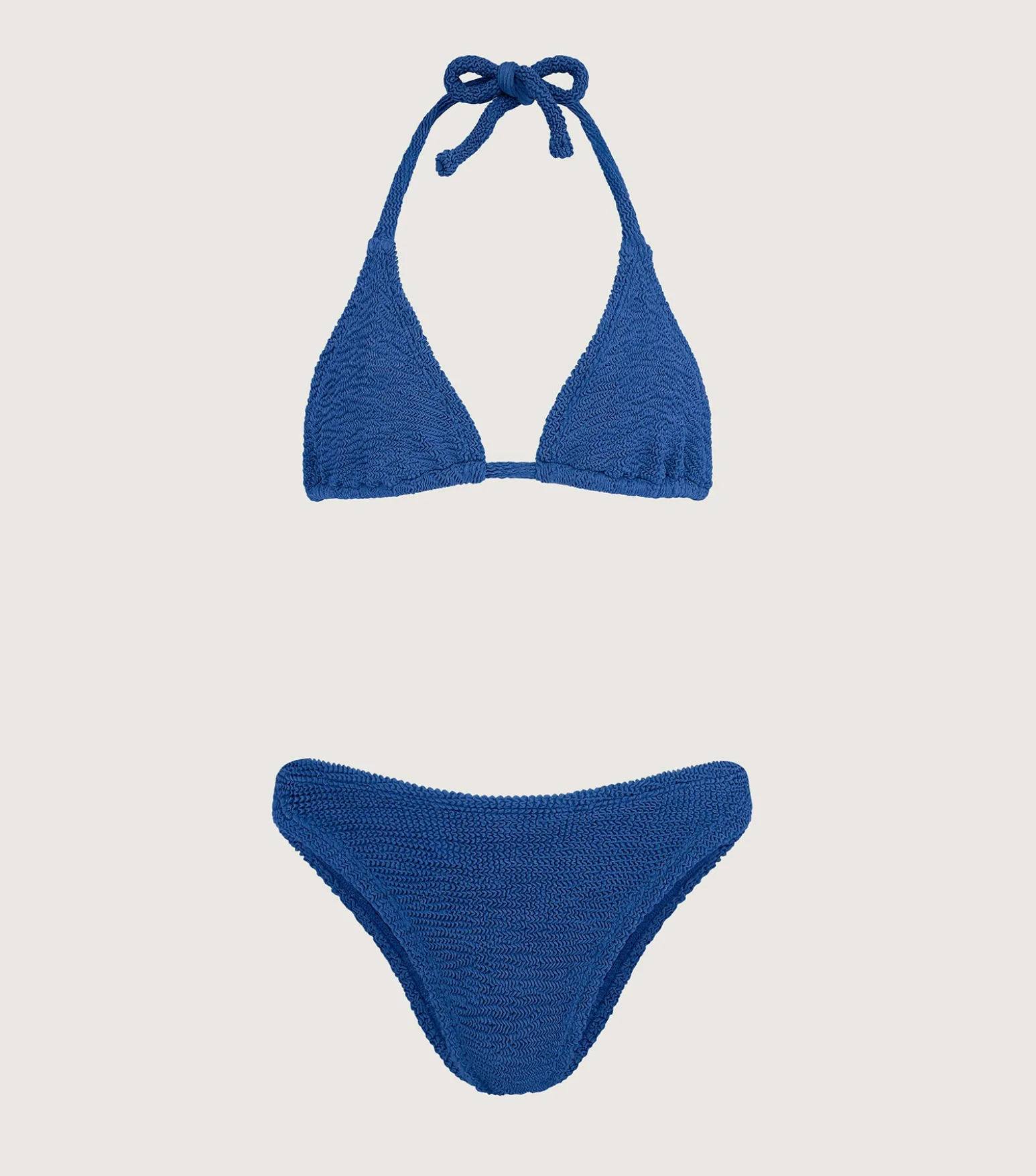 Hunza G Triangle|Bikini Sets-Tammy Bikini - Metallic Denim