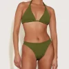 Hunza G Triangle|Bikini Sets-Tammy Bikini - Metallic Moss