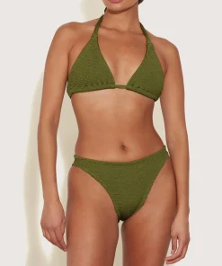 Hunza G Triangle|Bikini Sets-Tammy Bikini - Metallic Moss