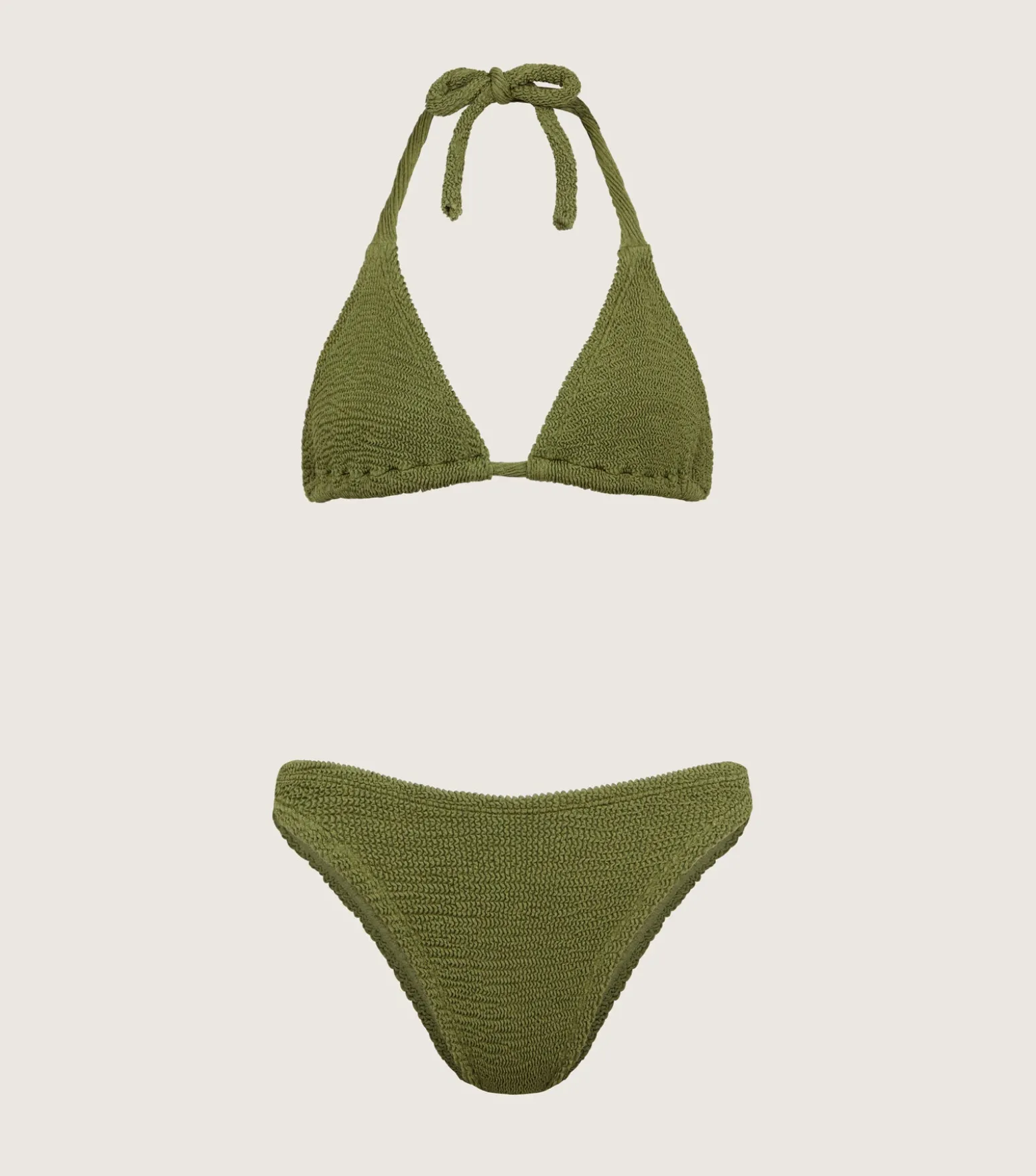 Hunza G Triangle|Bikini Sets-Tammy Bikini - Metallic Moss