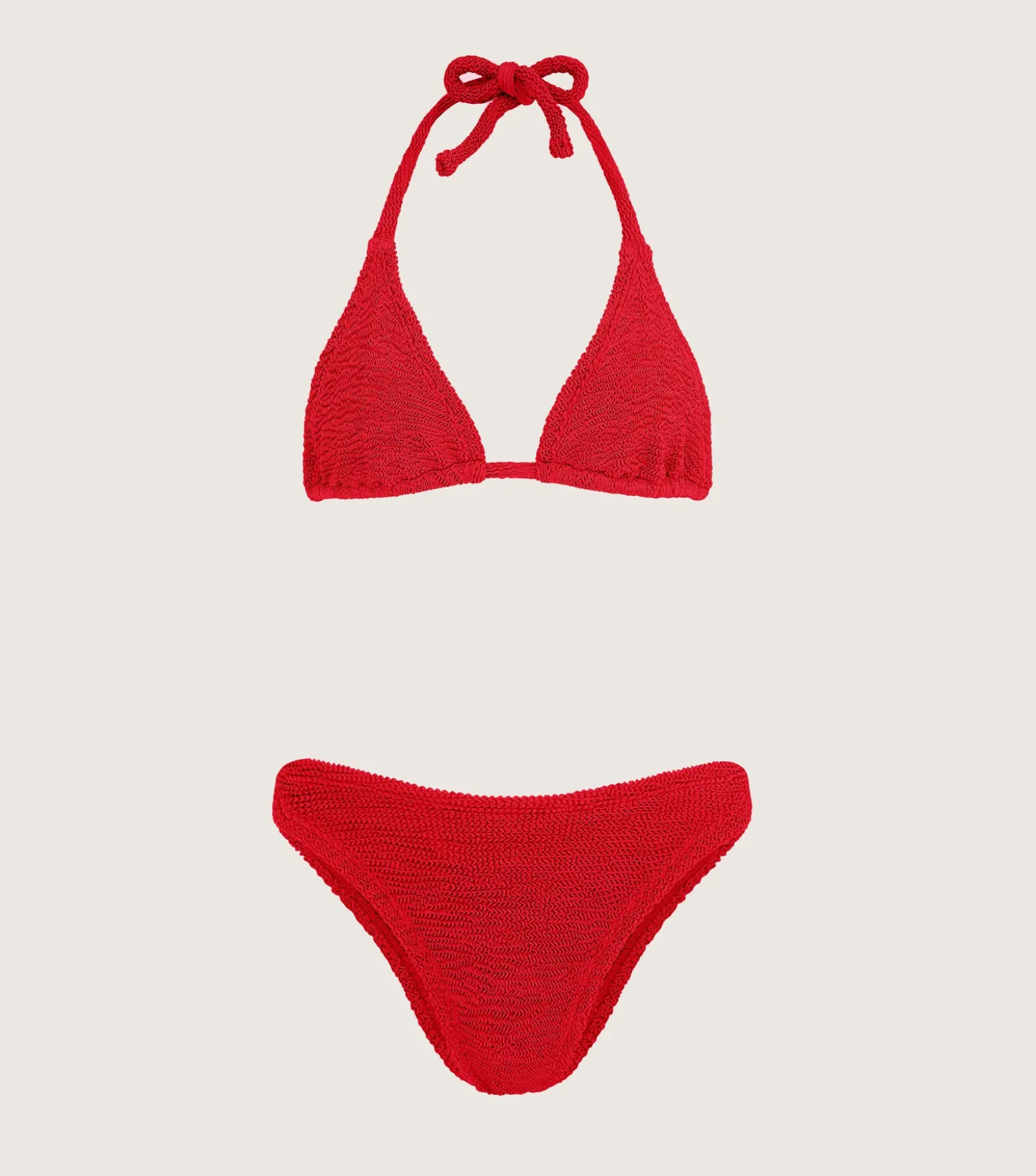 Hunza G Triangle|Bikini Sets-Tammy Bikini - Red