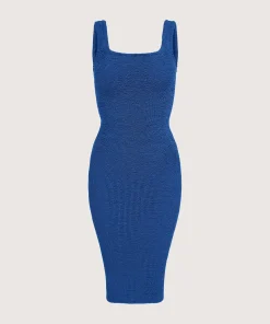 Hunza G Dresses-Tank Dress - Metallic Denim