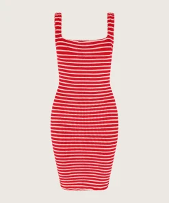 Hunza G Dresses-Tank Dress - Red/White Stripe