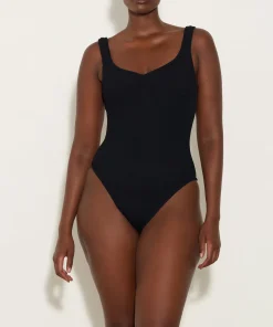 Hunza G Scoop Neck-Tonya Swim - Black