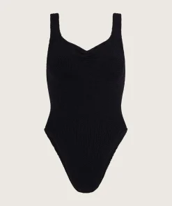 Hunza G Scoop Neck-Tonya Swim - Black