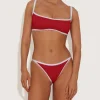 Hunza G Bikini Sets|Bralette-Tyler Bikini - Red/White