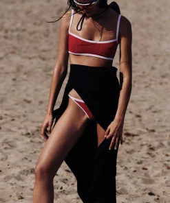 Hunza G Bikini Sets|Bralette-Tyler Bikini - Red/White