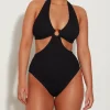 Hunza G V Neck-Ursula Swim - Black