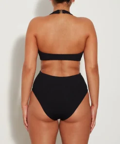 Hunza G V Neck-Ursula Swim - Black