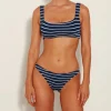 Hunza G Bikini Sets|Bralette-Xandra Bikini - Navy/White Stripe