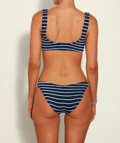 Hunza G Bikini Sets|Bralette-Xandra Bikini - Navy/White Stripe