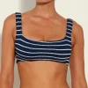 Hunza G Separates|Bralette-Xandra Bikini Top - Navy/White Stripe