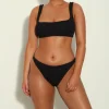 Hunza G Bikini Sets|Bralette-Xandra Lurex Bikini - Black/Gold