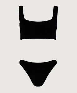 Hunza G Bikini Sets|Bralette-Xandra Nile Bikini - Black